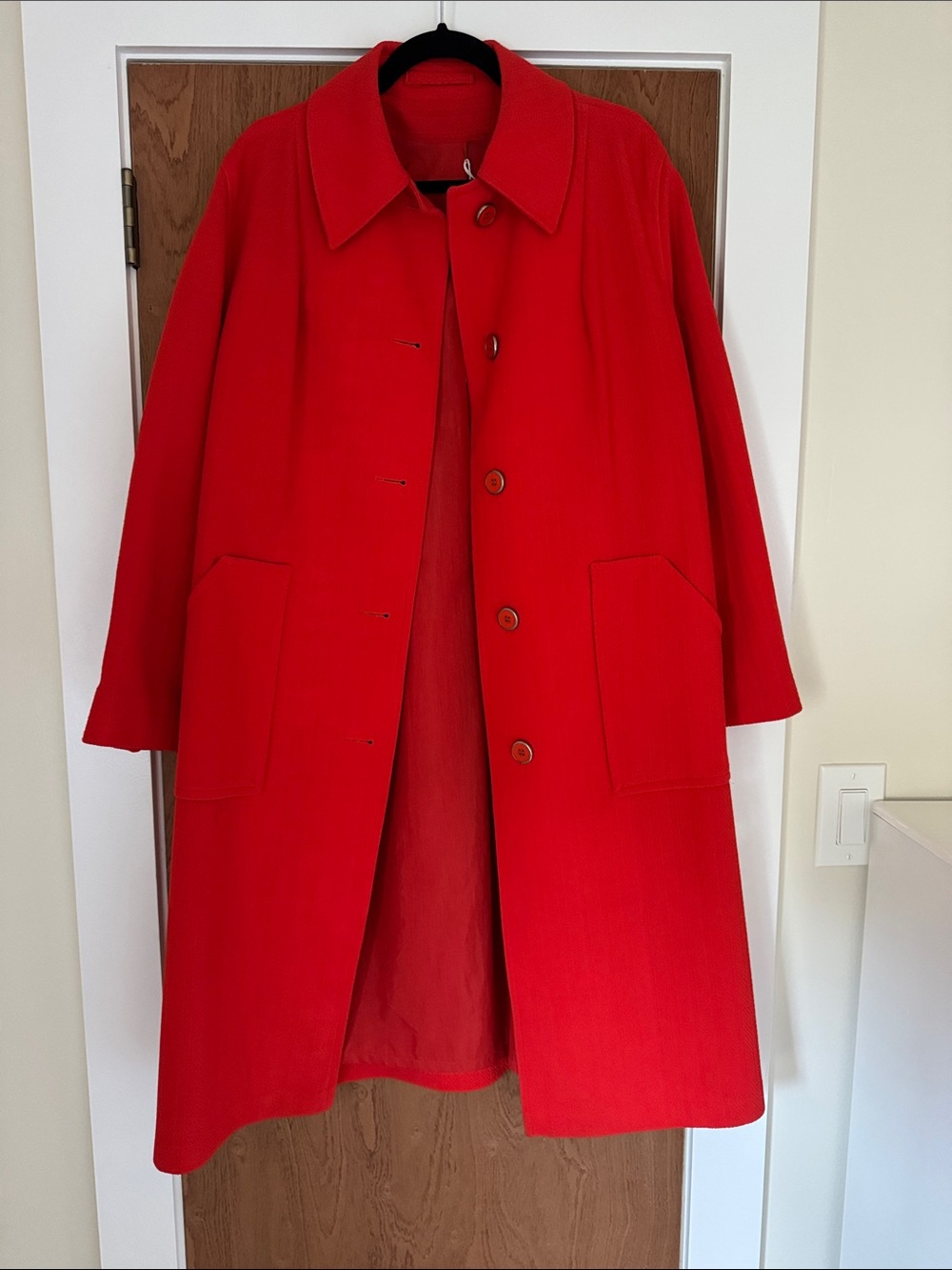 Vintage Red Women's 1960’s Mod Coat - Timeless Button-Front Jacket